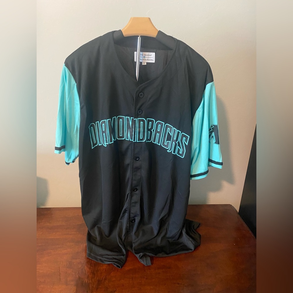 SGA Diamondbacks Black and Teal Jersey XL